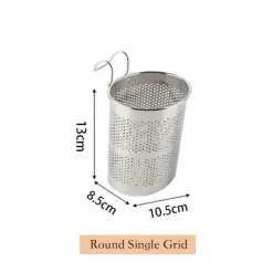 Besteck-Organizer aus Edelstahl – Abtropfgestell für Küchengeschirr mit Haken