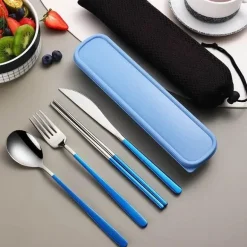 Besteckset aus 304 Edelstahl – stilvolles Reiseetui inklusive