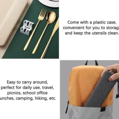 Besteckset aus 304 Edelstahl – stilvolles Reiseetui inklusive