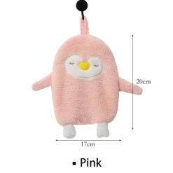 Bestickte Mikrofaser-Handtücher – bezauberndes Korallensamt-Gans-Design für stilvolle Badezimmer