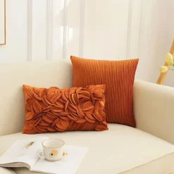 Bestickter Kissenbezug mit Blumenbaum - Dekorativer Kissenbezug für Sofa