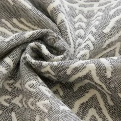 Böhmische Baumwoll-Überwurfdecke – vierlagige Gaze-Tagesdecke mit Quasten