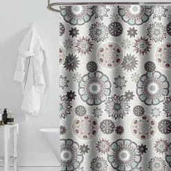 Böhmischer Blumen-Duschvorhang - Buntes Badezimmerdekor