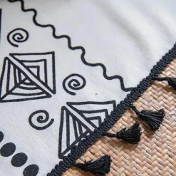 Böhmischer Vorhang - Baumwollleinen Ethno Geometrischer Druck