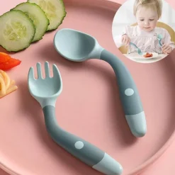 Biegbares Löffel-Gabel-Set für Babys – weiches, flexibles Besteck für Kleinkinder