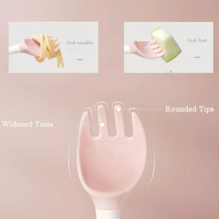 Biegbares Löffel-Gabel-Set für Babys – weiches, flexibles Besteck für Kleinkinder