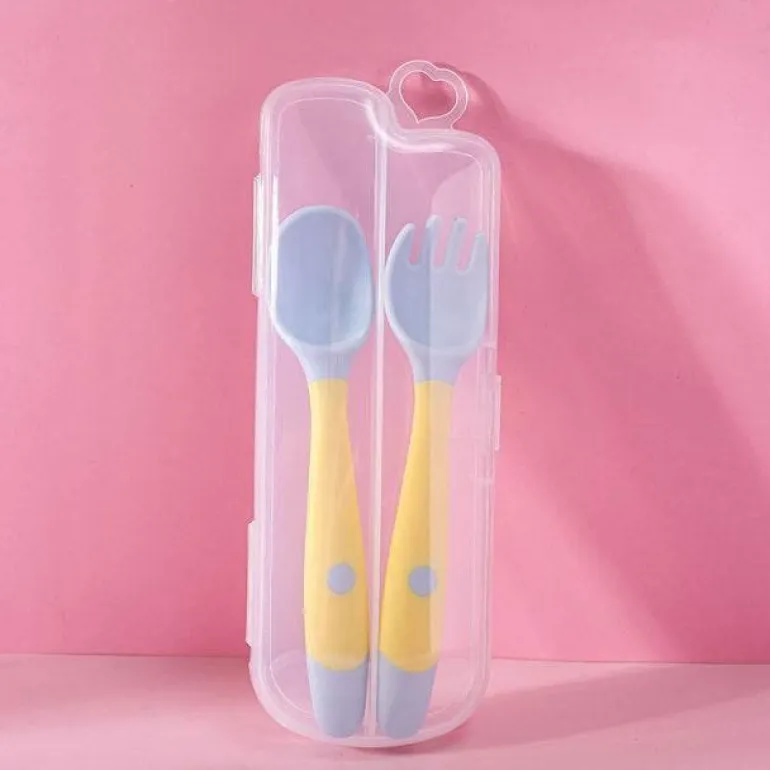 Biegbares Löffel-Gabel-Set für Babys – weiches, flexibles Besteck für Kleinkinder