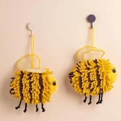 Bienen-Chenille-Handtuch – weiches Plüsch-Kinderhandtuch mit Flügeln