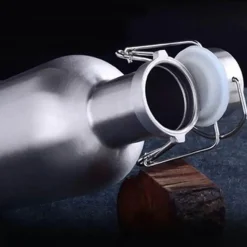 Bierkrug mit Bügelverschluss aus Edelstahl – langlebiger Behälter für selbstgebrautes Bier