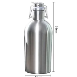 Bierkrug mit Bügelverschluss aus Edelstahl – langlebiger Behälter für selbstgebrautes Bier