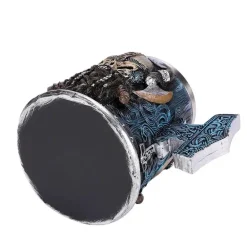 Bierkrug mit Wikinger-Totenkopf - Piratenkrug aus Edelstahl