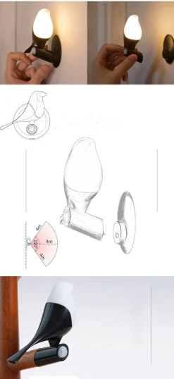 Bird Lamp - Smart Chargeable Atmosphere Decor Light