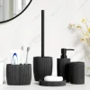 Black Bathroom Accessory Set - Modern Stylish Décor