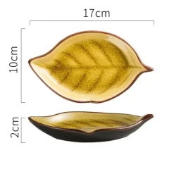 Blatt Keramik Snackteller - Dekorative Vorspeisenschale