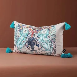 Blauer Löwe Hund Lendenkissenbezug - Zitronenbäume GG Stil