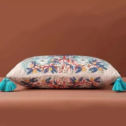 Blauer Löwe Hund Lendenkissenbezug - Zitronenbäume GG Stil