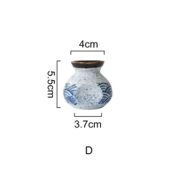 Blaues Gewürzdosen-Set aus Keramik – Elegante Gewürzbehälter für die Küche zum organisierten Kochen