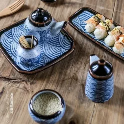 Blaues Gewürzdosen-Set aus Keramik – Elegante Gewürzbehälter für die Küche zum organisierten Kochen