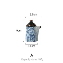 Blaues Gewürzdosen-Set aus Keramik – Elegante Gewürzbehälter für die Küche zum organisierten Kochen