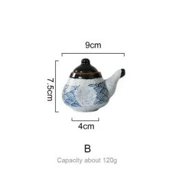 Blaues Gewürzdosen-Set aus Keramik – Elegante Gewürzbehälter für die Küche zum organisierten Kochen