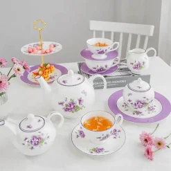 Blue Dream Teeservice - Tasse Untertasse Milchglas Zuckerdose Teller