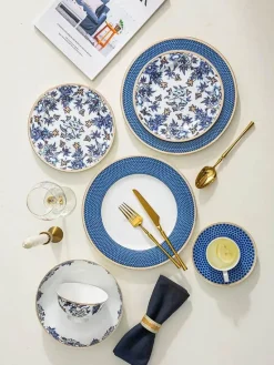 Blue Lotus Geschirr-Teeservice – Elegantes Keramikgeschirr