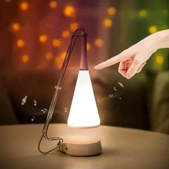 Bluetooth Speaker with Touch Dimmer Night Lamp - Portable LED Sound System