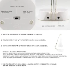 Bluetooth Touch Sensor LED Table Lamp Speaker