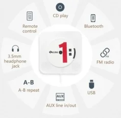 Bluetooth-CD-Player-Lautsprecher – Kabelloses Soundsystem
