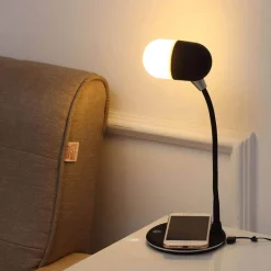 Bluetooth-Lautsprecherlampe - Tischleuchte mit kabelloser Aufladung