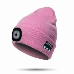 Bluetooth-Lautsprecher-Mütze – Unisex-Wintermütze mit Stirnlampe