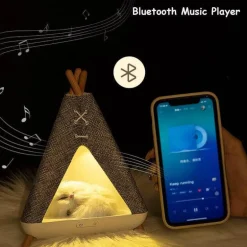 Bluetooth-Nachtlichtlautsprecher - Tragbare mehrfarbige LED-Lampe