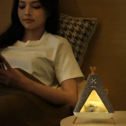 Bluetooth-Nachtlichtlautsprecher - Tragbare mehrfarbige LED-Lampe