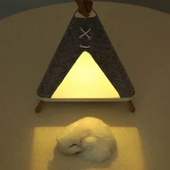 Bluetooth-Nachtlichtlautsprecher - Tragbare mehrfarbige LED-Lampe