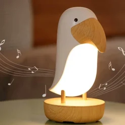 Bluetooth-Specht-Nachtlicht – Stilvolle Einschlafhilfe und Stimmungsaufheller