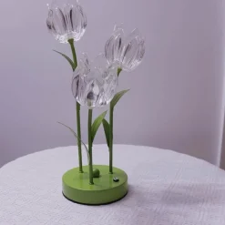 Blumen-LED-Nachtlampe – dekoratives Nachttischlicht