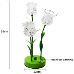 Blumen-LED-Nachtlampe – dekoratives Nachttischlicht