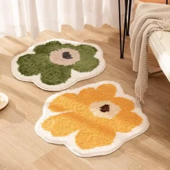 Blumenteppich - Dekorativer Blumen-Akzentteppich