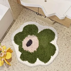 Blumenteppich - Dekorativer Blumen-Akzentteppich