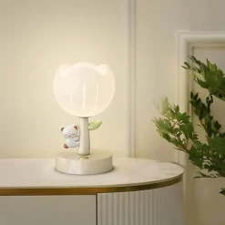 Blumen-Tischlampe – Niedliche dekorative Leuchte