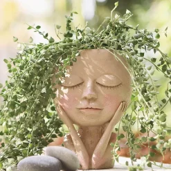 Blumentopf mit nordischem Peace-Design für Damen