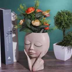 Blumentopf mit nordischem Peace-Design für Damen