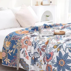 Bohemian-Überwurfdecke aus Baumwolle – Leichter Sommer-Sofa-Bettbezug