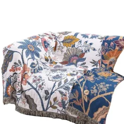 Bohemian-Überwurfdecke aus Baumwolle – Leichter Sommer-Sofa-Bettbezug