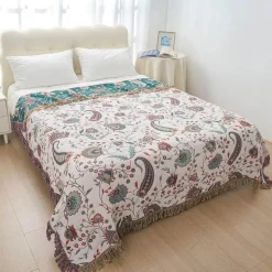 Bohemian-Überwurfdecke aus Baumwolle – Leichter Sommer-Sofa-Bettbezug
