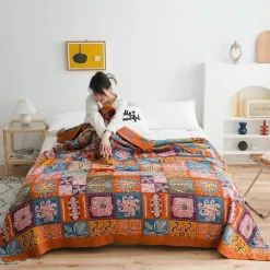 Boho Baumwollgaze Überwurfdecke - Sofabettbezug