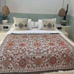 Boho Blumendecke - Gemütliches Sofadekor