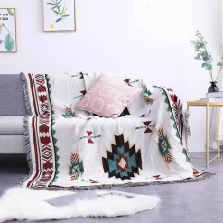Boho Gestrickte Überwurfdecke - Gemütliches Boho Home Decor