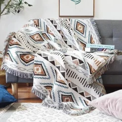 Boho Gestrickte Überwurfdecke - Gemütliches Boho Home Decor