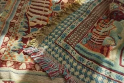 Boho Jacquard Strickdecke - Gemütlicher dekorativer Wohnakzent